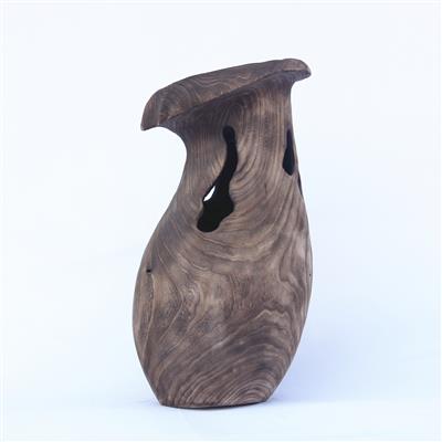 手工编制原木工艺花瓶花桶田园温馨民宿装饰品展示图片
