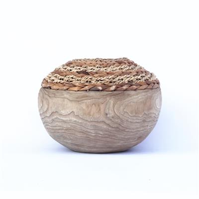 手工编制原木工艺花瓶花桶田园温馨民宿装饰品展示图片