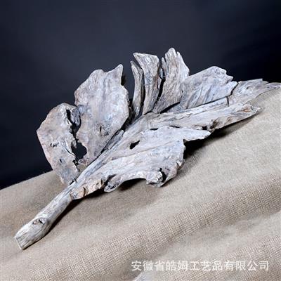手工木质摆件民宿酒店树根装饰圣诞树叶抽象造型摆饰展示图片