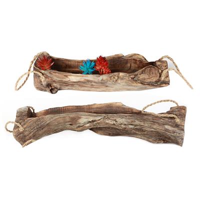 手工制作木质绿植多肉花盆花槽田园家居民宿装饰器皿展示图片