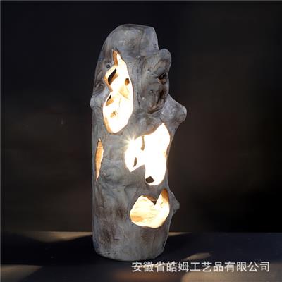 欧式手工木质工艺台灯落地灯民宿餐厅咖啡厅装饰灯具摆件展示图片