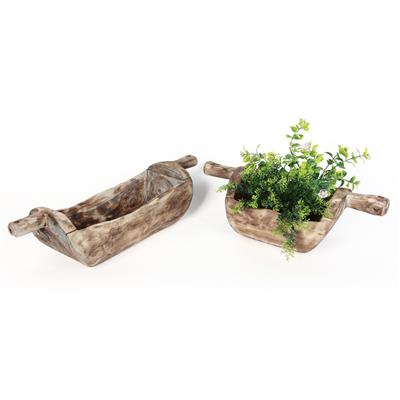 手工制作木质绿植多肉花盆托盘果盘田园家居装饰器皿展示图片