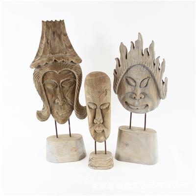 手工制作木质古典风格艺术馆展厅拍摄道具工艺品摆件展示图片