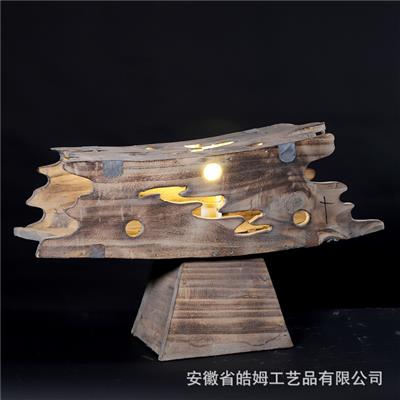欧式木质复古浪漫情调民宿客栈咖啡厅台灯工艺灯装饰灯具摆件道具展示图片