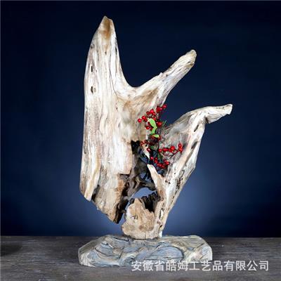 手工木质民宿酒店客厅玄关时尚立体抽象装置艺术品摆件品展示图片