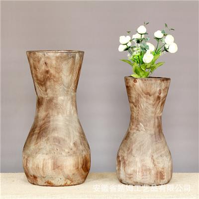 设计摄影师场景搭建摆拍道具手工木质花瓶花器花桶瓶展示图片