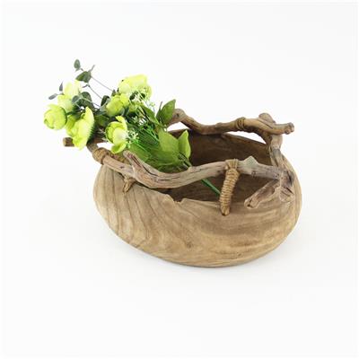 手工制作自然插花花盆花器托盘果盘桌面装饰器皿摆件展示图片