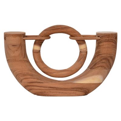 手工制作胡桃木装饰摆件家居玄关桌面半圆造型装饰工艺品展示图片