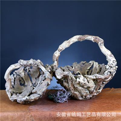 手工制作实木花盆花桶花艺花篮插花花器居家装饰储物器皿展示图片
