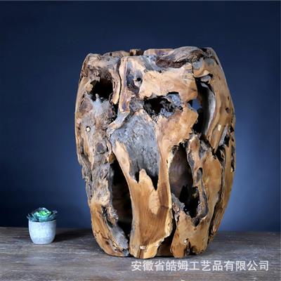手工制作朽木花瓶花盆花器花桶花艺干花插花居家装饰器皿摆件展示图片