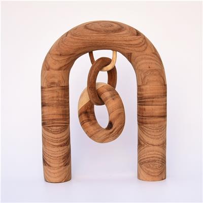 手工制作胡桃木装饰摆件家居玄关桌面拱门造型装饰工艺品展示图片