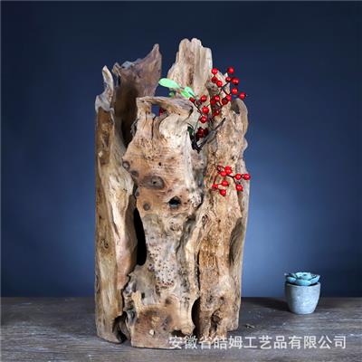 手工制作树根花瓶花盆花器花桶花艺干花插花居家装饰器皿摆件展示图片