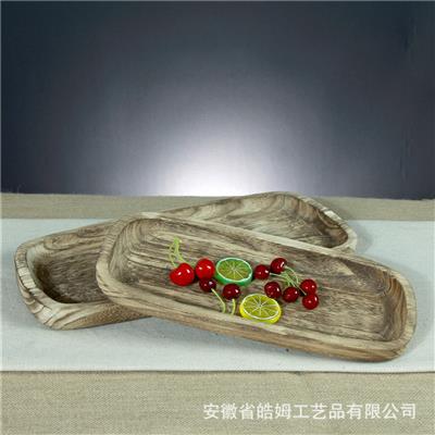 手工制作木质托盘摆盘水果零食盘民宿家居桌面装饰摆件展示图片