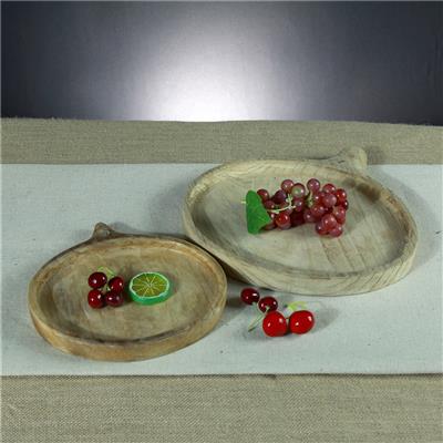 实木手工创意复古做旧民宿咖啡馆餐厅家居装饰摆盘餐盘展示图片
