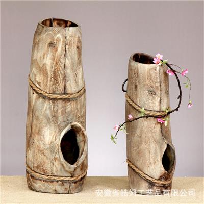 木质ins风复古怀旧风格摄影师陈列道具插花花瓶花器花桶展示图片