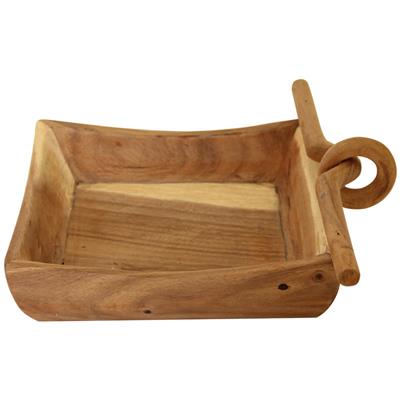 手工制作胡桃木方型装饰果盘器皿家居桌面摆件工艺品展示图片