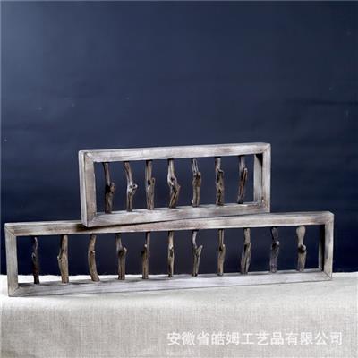 手工制作工艺木质屏风多功能挂勾树根创意装饰摆件展示图片