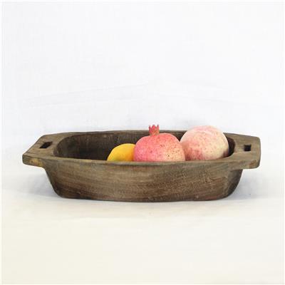 手工制作居家原木烧桐木托盘果盘桌面装饰器皿摆件展示图片