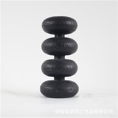 手工新中式碳化栗木摆件创意烛台民宿酒店别墅艺术装饰品展示图片